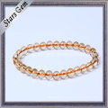 Good Qualiry Fashion Yellow Quartz Citrine Beads Jewelry Bracelet